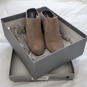 Adam Tucker Zinc14 Suede Mule in Taupe